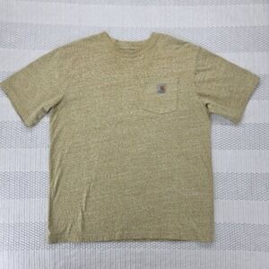 Carhartt Shirt Men's Large L Tall Orang Original Fit Short Sleeve Pocket Cotton